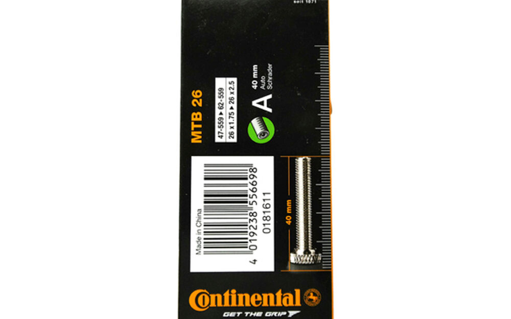 Велосипедная камера - Continental 26 x 1.75/2.50, Schrader 40 mm — изображение 3