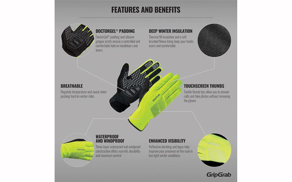GripGrab talvekindad - GripGrab Ride Hi-Vis Waterproof XXL - Image 2