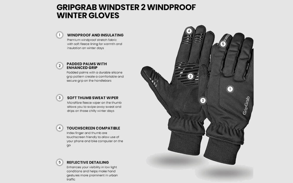 GripGrab talvekindad - GripGrab Windster 2 Windproof Winter Black M - Image 3
