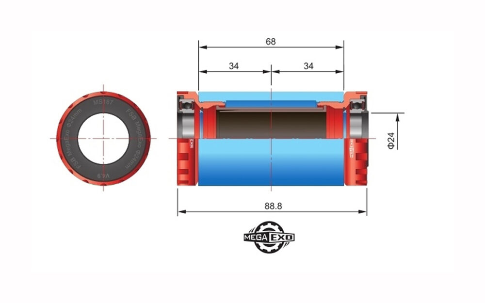 Bottom bracket - FSA MegaExo BB-6200 Road - Image 2