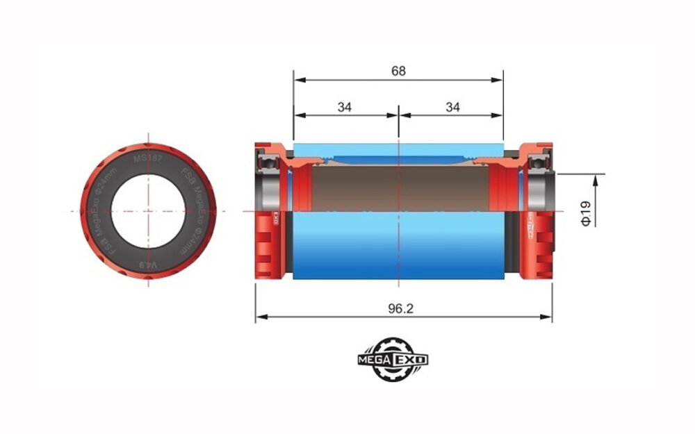 Bottom bracket - FSA MegaExo BB-1000 MTB 19 mm - Image 2