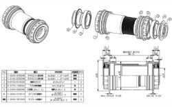 Bottom bracket - First Hollowtech II PressFit 30 68/73 PF46 Shimano - Image 2
