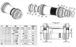 Bottom bracket - First GXP PressFit 30 68/73 PF46 SRAM - Image 2