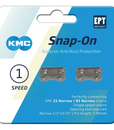 Ķēdes savienotājs - KMC Snap-On Narrow EPT Silver