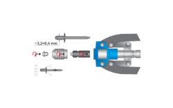 Hand riveter set - Unior 1301/6 - Image 2