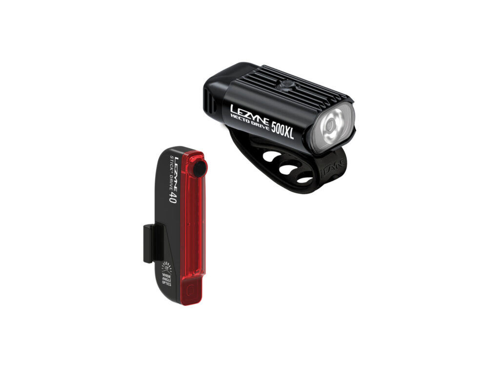 Lezyne Fahrradbeleuchtungsset Hecto Drive 500XL + Stick+ Drive