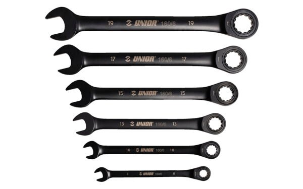 Sprūdrata kombinēto uzgriežņu atslēgu komplekts Unior - Unior 160/6CT