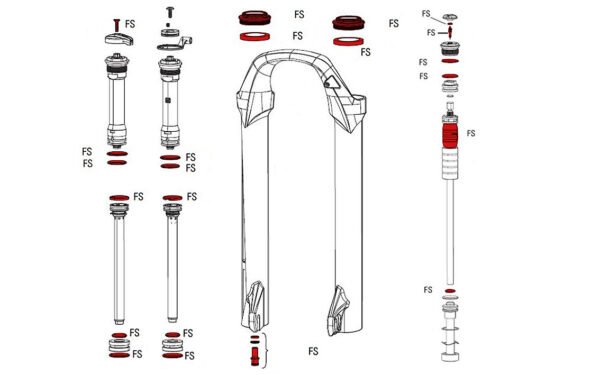Dakšas remonta komplekts - RockShox Full