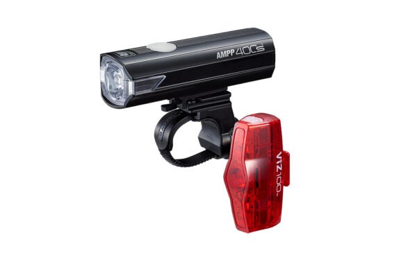 Lukturu komplekts - Cat Eye AMPP400S/ViZ100 (USB-C/Micro USB)