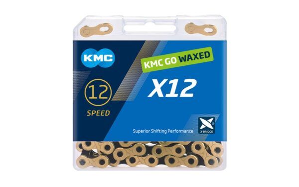 Ķēde - KMC X12 Ti-N Gold/Black Waxed