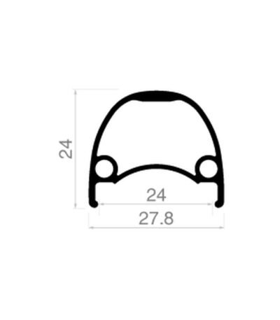 Priekšējais ritenis - Rodi 700C Sniper 12x100 6-Bolt SB