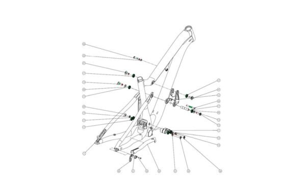 Rear suspension linkage set - Corratec Revolution iLink